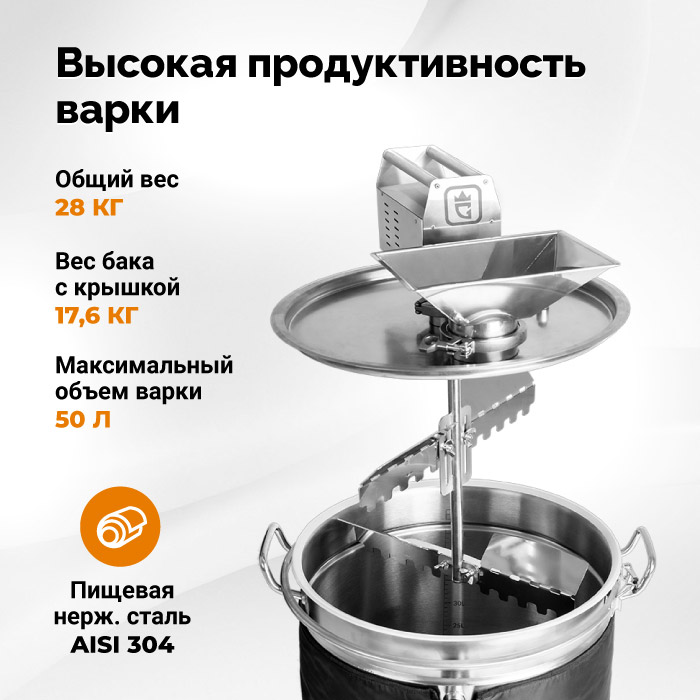 картинка Автоматическая пивоварня Gambrinus, 55л от магазина На Огне