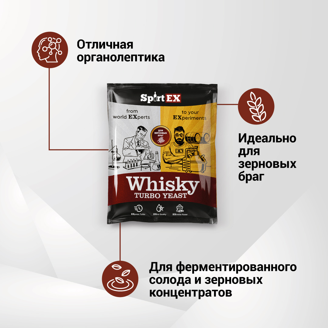 картинка Дрожжи спиртовые SPIRTEX Whisky от магазина НаОгне