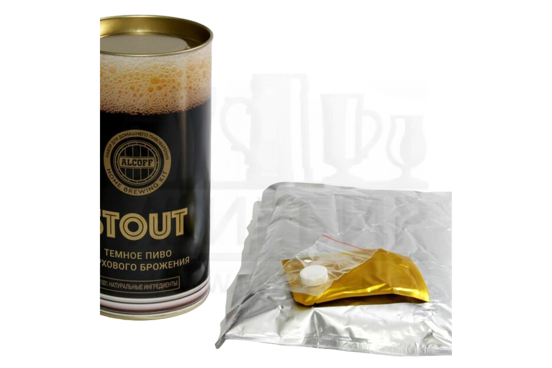 картинка Охмелённый экстракт ALCOFF "STOUT" тёмное, 1.7 кг от магазина На Огне