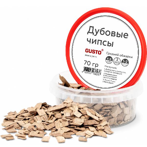 картинка Дубовые чипсы GUSTO средней обжарки (100 гр) от магазина На Огне